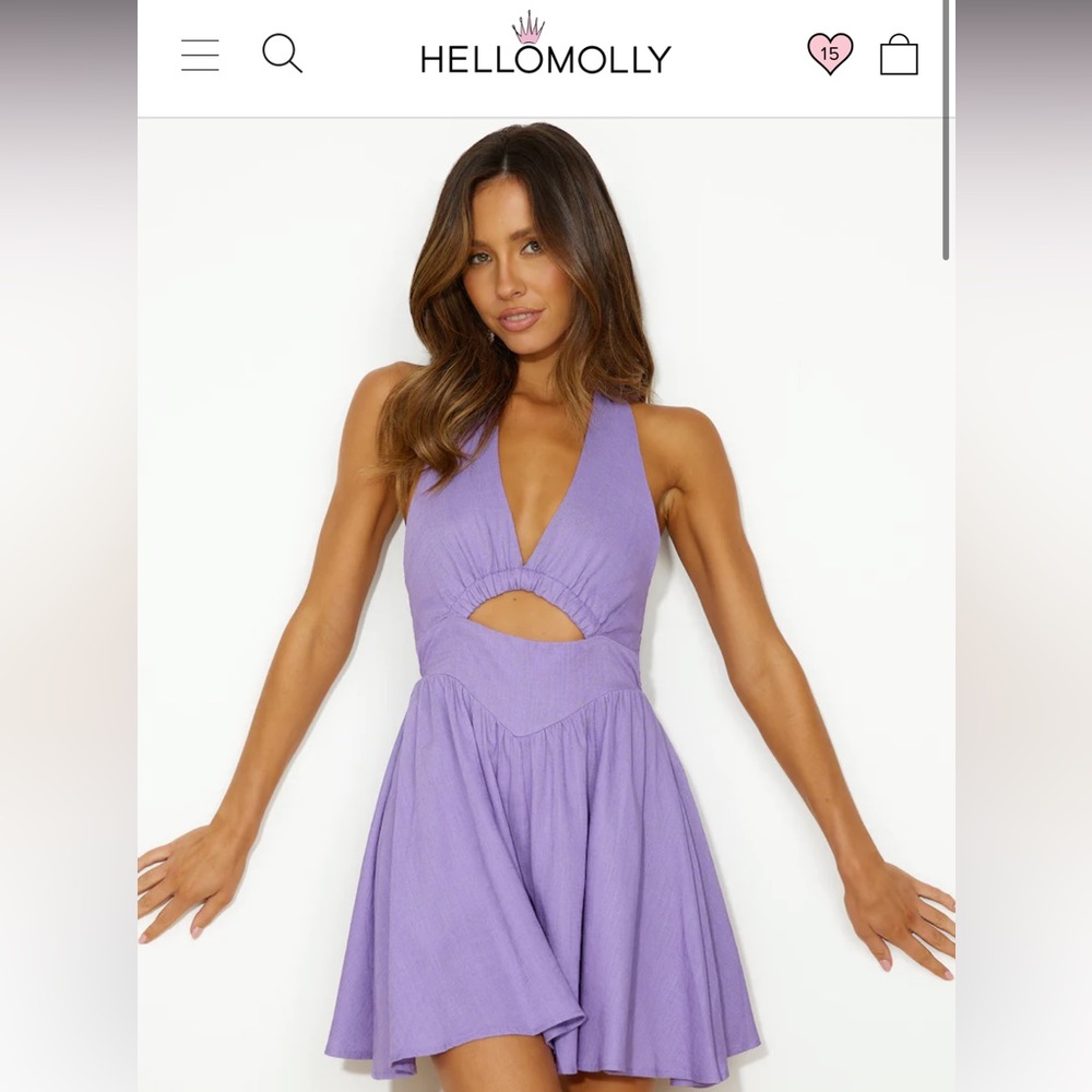 Purple Hello Molly Romper